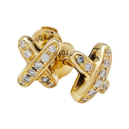 [Amore Jewelry]JEUX DE GOLD DIAMOND EARRINGS