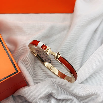[Amore Jewelry]CLASSIC HM CLIC RED 8MM ENAMEL BRACELET