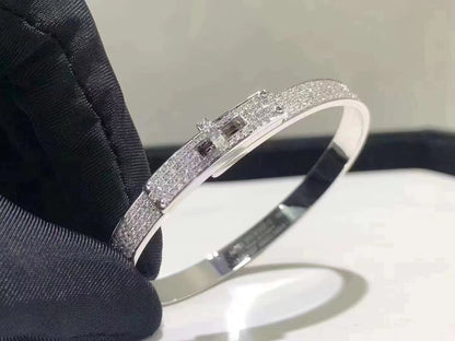 [Amore Jewelry]HM KELLY BRACELET IN SILVER AND FULL PAVE DIAMOND