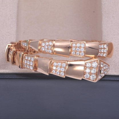 [Amore Jewelry]SERPENTI WIDE BRACELET PINK GOLD DIAMOND