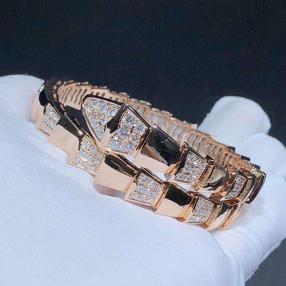 [Amore Jewelry]SERPENTI WIDE BRACELET PINK GOLD DIAMOND