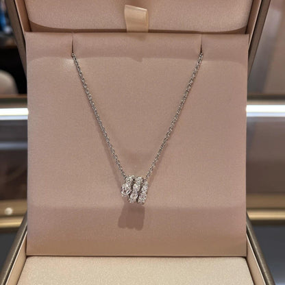 [Amore Jewelry]SERPENTI  NECKLACE DOUBLE RING DIAMOND