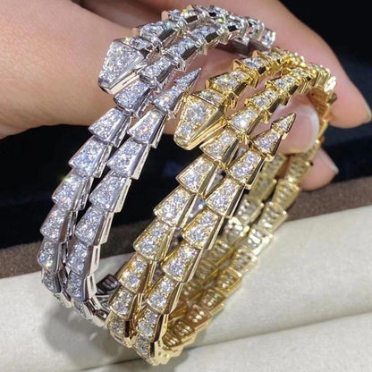 [Amore Jewelry]SERPENTI BRACELET GOLD DIAMOND DOUBLE ROW