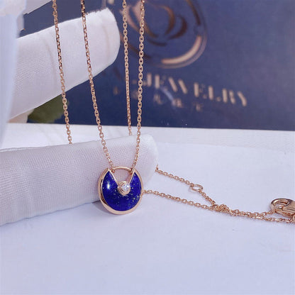 [Amore Jewelry]AMULETTE ROSE GOLD AGATE NECKLACE