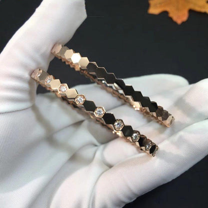 [Amore Jewelry]BEE LOVE PINK GOLD DIAMOND BRACELET