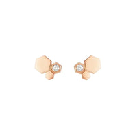 [Amore Jewelry]BEE LOVE PINK GOLD DIAMOND EARRINGS