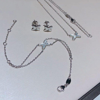 [Amore Jewelry]JEUX BRACELET WHITE MOP SILVER 1 DIAMOND