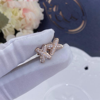 [Amore Jewelry]JEUX DE PINK GOLD DIAMOND EARRINGS