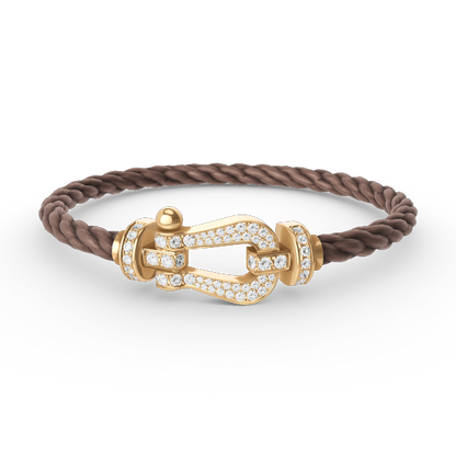 [Amore Jewelry]FORCE LARGE HORSESHOE FULL DIAMOND BRACELET GOLD