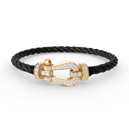 [Amore Jewelry]FORCE LARGE HORSESHOE FULL DIAMOND BRACELET GOLD