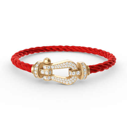 [Amore Jewelry]FORCE LARGE HORSESHOE FULL DIAMOND BRACELET GOLD