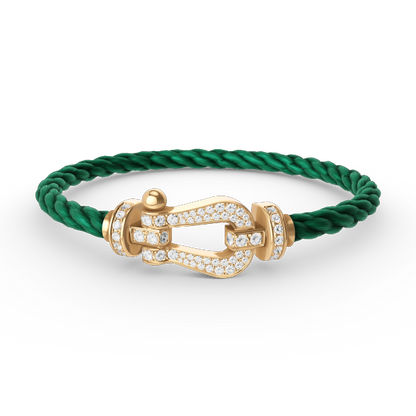 [Amore Jewelry]FORCE LARGE HORSESHOE FULL DIAMOND BRACELET GOLD