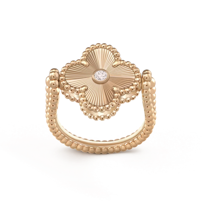 [Amore Jewelry]CLOVER RIVERSIBLE PINK GOLD RING