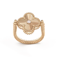 [Amore Jewelry]CLOVER RIVERSIBLE ROSE GOLD RING