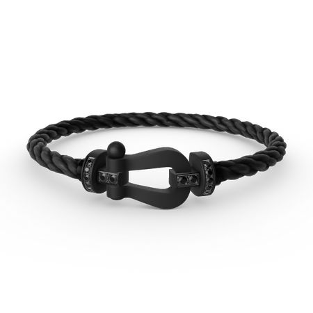 [Amore Jewelry]FORCE LARGE SERIES HORSESHOE BLACK SAMURAI BRACELET