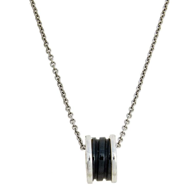 [Amore Jewelry]ZERO 1 BLACK CERAMIC SILVER NECKLACE