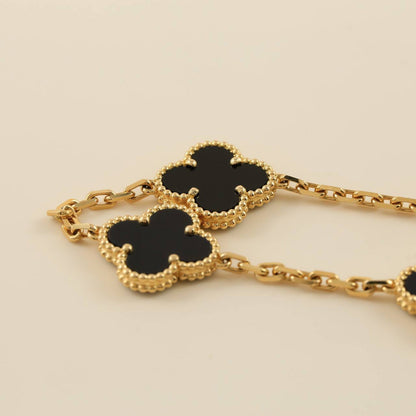 [Amore Jewelry]CLOVER  5 MOTIFS BLACK ONYX BRACELET