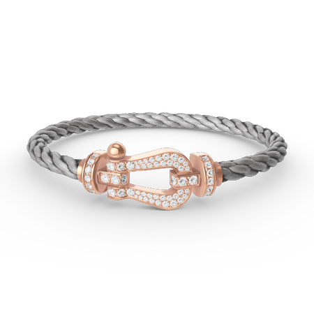[Amore Jewelry]FORCE LARGE HORSESHOE FULL DIAMOND BRACELET ROSE GOLD