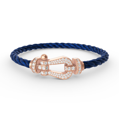 [Amore Jewelry]FORCE LARGE HORSESHOE FULL DIAMOND BRACELET ROSE GOLD