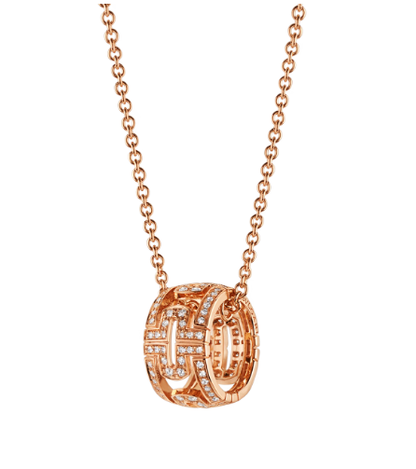 [Amore Jewelry]PARENTESI NECKLACE PINK GOLD DIAMOND