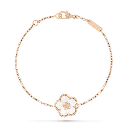 [Amore Jewelry]LUCKY WHITE MOP PLUM BLOSSOM  BRACELET
