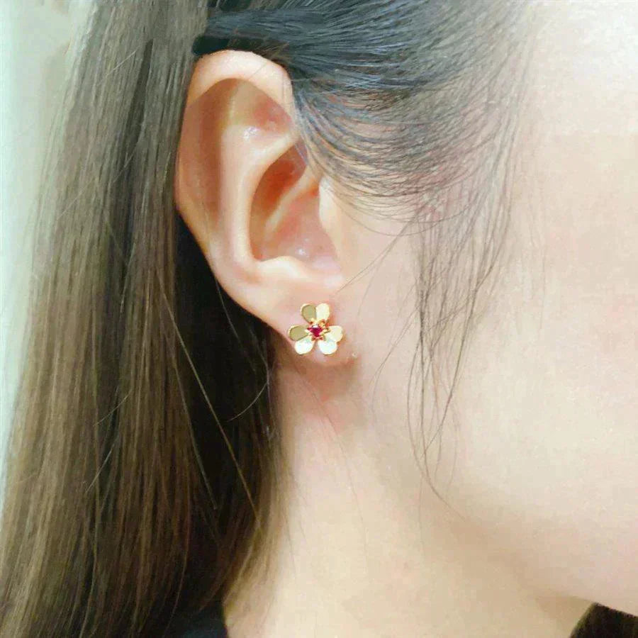 [Amore Jewelry]FRIVOLE  FLOWER PINK EARRINGS