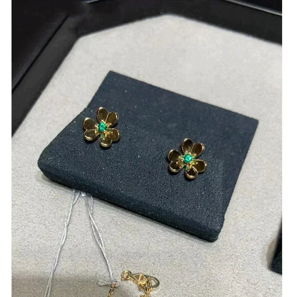 [Amore Jewelry]FRIVOLE  FLOWER MALACHITE EARRINGS