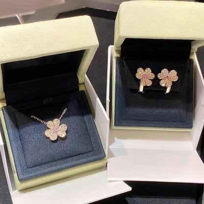 [Amore Jewelry]FRIVOLE PINK GOLD FLOWER DIAMOND EARRINGS