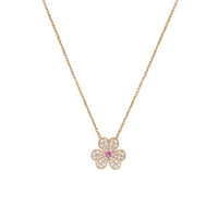 [Amore Jewelry]FRIVOLE ROSE GOLD FLOWER DIAMOND NECKLACE