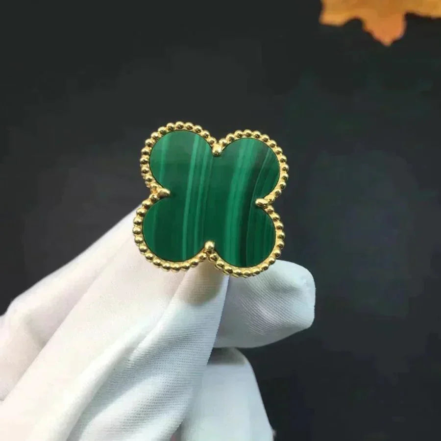 [Amore Jewelry]CLOVER MALACHITE RING