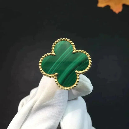 [Amore Jewelry]CLOVER MALACHITE RING