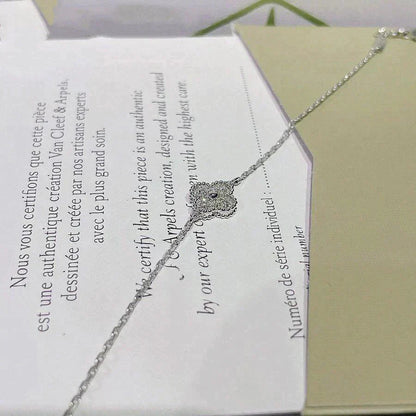 [Amore Jewelry]CLOVER  SINGLE FLOWER BRACELET SILVER