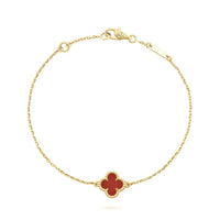 [Amore Jewelry]CLOVER  CARNELIAN SINGLE FLOWER BRACELET