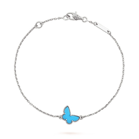 [Amore Jewelry]BUTTERFLY TURQUOISE BUTTERFLY BRACELET SILVER