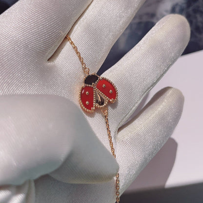 [Amore Jewelry]LUCKY SPRING 1 MOTIF PINK GOLD BRACELET