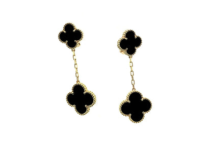 [Amore Jewelry]CLOVER 2 MOTIFS  EARRINGS (MULTIPLE CHOICESC